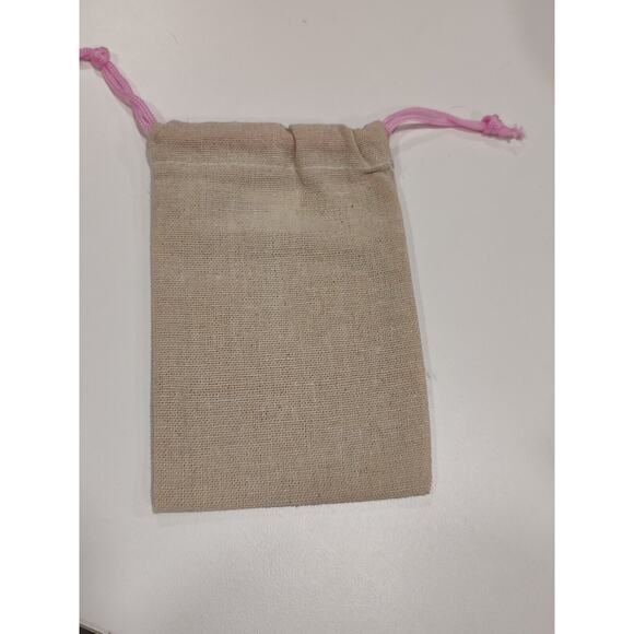 Valentine's Day Burlap Pink Heart Drawstring Treat Gift Bag Pack 15 total bags - Picture 3 of 3